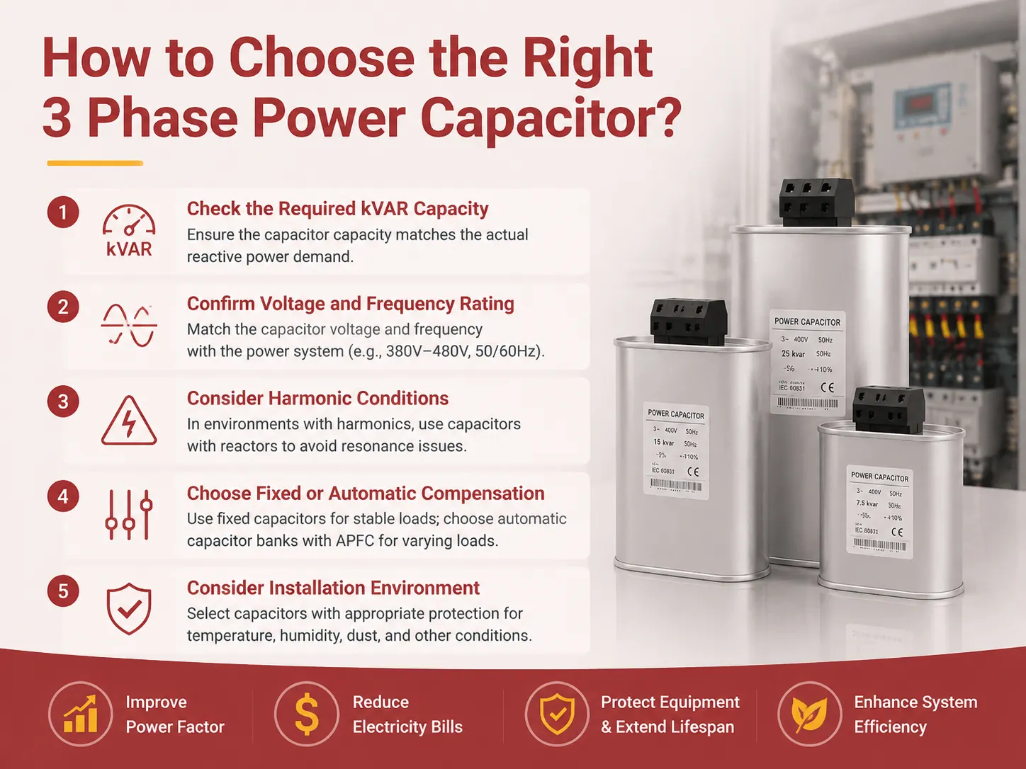 How to Choose the Right 3 Phase Power Capacitor