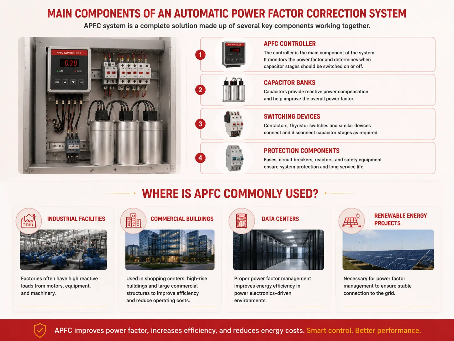 Main Components of an Automatic Power Factor Correction System